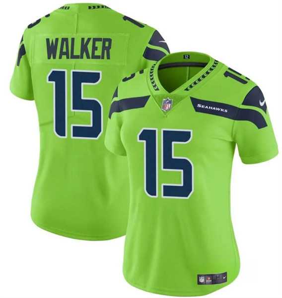 Womens Seattle Seahawks #15 P.J. Walker Green Vapor Limited Football Stitched Jersey(Run Small) Dzhi->women nfl jersey->Women Jersey